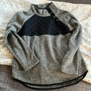 Abercrombie snap neck fleece pullover